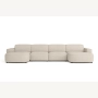 Olio Nobile Nowoczesna sofa w kształcie litery U Tkanina Raven 24